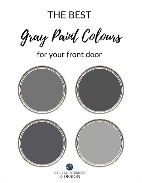 The best gray, charcoal front door paint colours, exterior. Kylie M ...