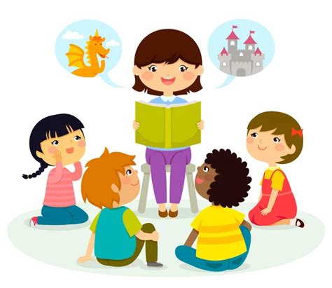 Kids listening to story — Stock Vector #136202620