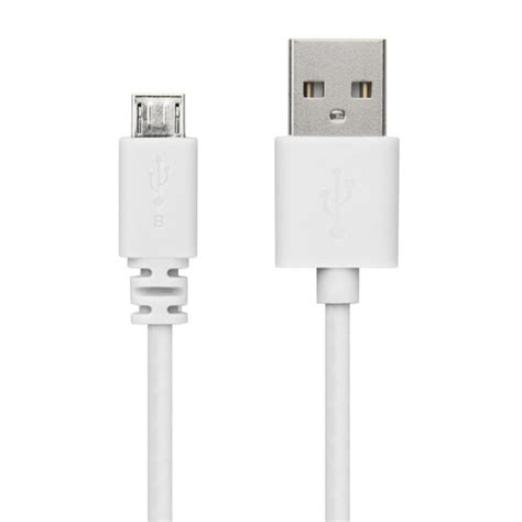 Micro USB Cable 10ft, White - The Smartest House