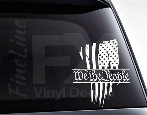 We the People American Flag Vinyl Decal Sticker / Decal for Cars ...