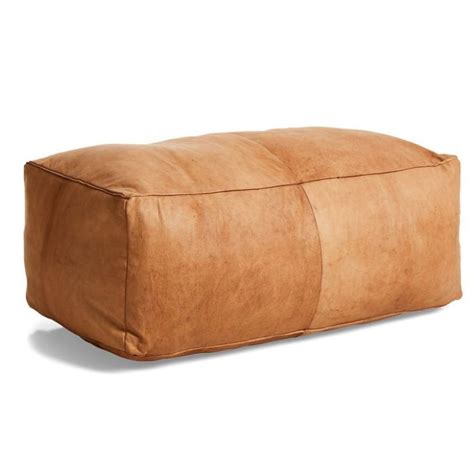 Rectangular POUF MOROCCAN LEATHER POUF OTTOMAN HANDMADE POUF | Leather ...