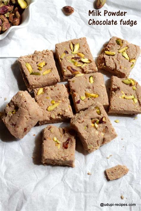 Milk Powder Chocolate Fudge Recipe - Udupi Recipes