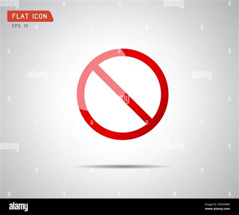 Stop icon, Prohibition no symbol, red circle, warning sign, vector logo ...