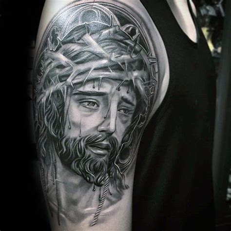 Jesus Arm Tattoo Optical Illusion