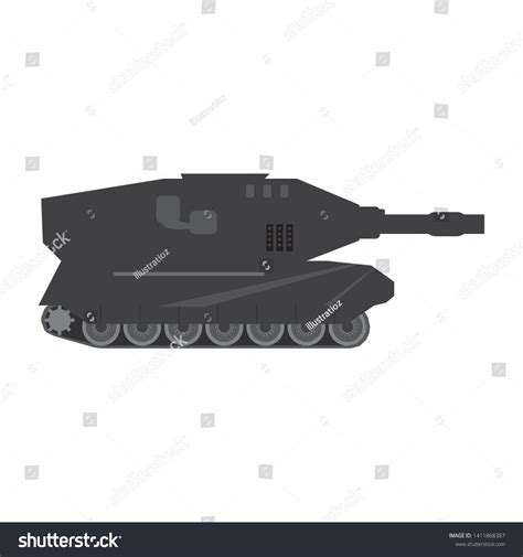 Side View Military War Tank Vector Stock Vector (Royalty Free ...