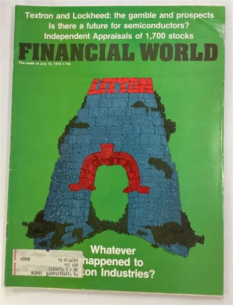 FINANCIAL WORLD MAGAZINE Vtg 1974 Rare Ads Semis Litton Textron Hilton Reggie As $27.17 - PicClick