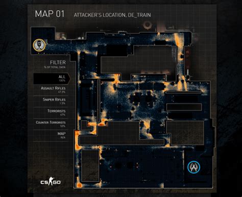 Counter-Strike: Global Offensive - Heat Map for de_train Released, Latest Update Notes - MP1st