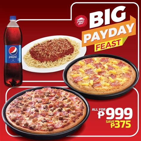 Manila Shopper: Pizza Hut Big Payday Feast Delivery Promo: March 13-15 2020