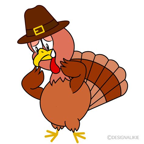 Free Sad Thanksgiving Turkey Cartoon Clipart Image | Charatoon