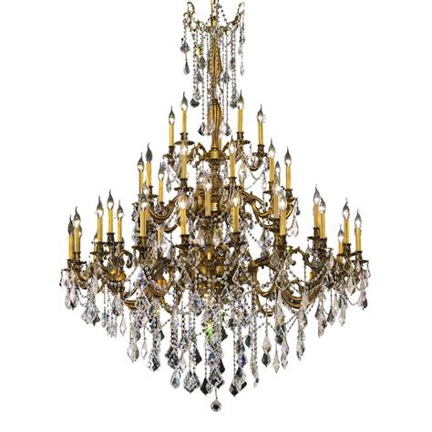 Elegant Lighting 45-Light French Gold Chandelier with Clear Crystal ...