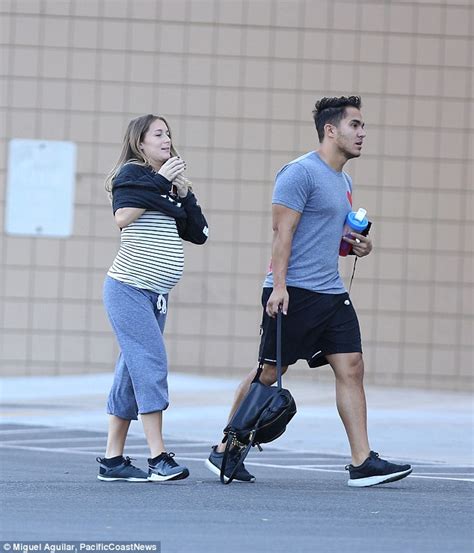 Alexa PenaVega shows off her baby bump as she hits the gym with husband Carlos | Daily Mail Online