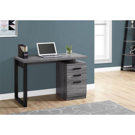 Gray and Black Small Office Desk | RC Willey | Computer desk grey, Small office desk, Home ...