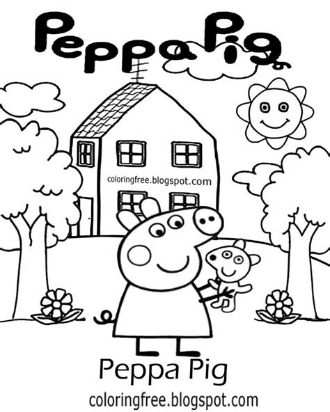 Peppa Pig Muddy Puddles Coloring Pages Coloring Pages