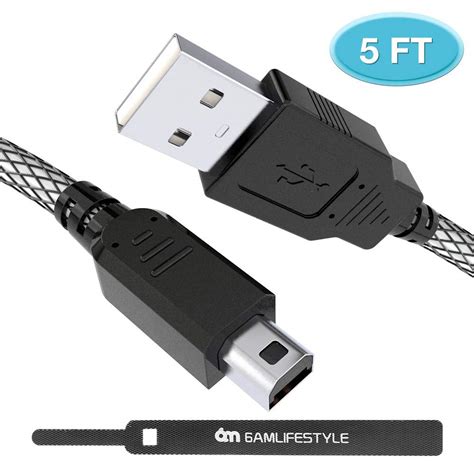 6amLifestyle 3ds Charger Cable, 5FT High Speed USB Power Charger Charging Cord for Nintendo 3DS ...