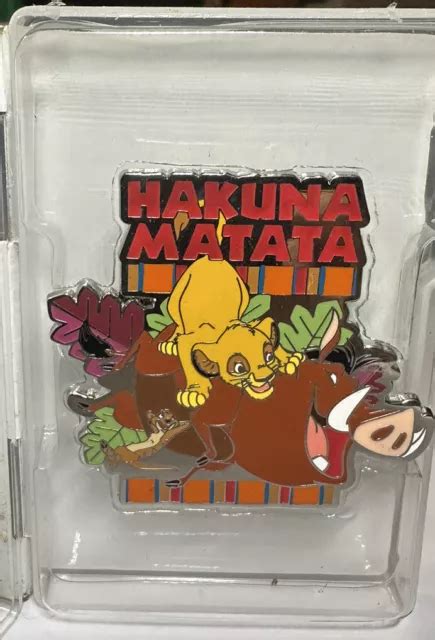 DISNEY THE LION King Hakuna Matata Enamel Pin in mini VHS Case New Free Stickers $9.99 - PicClick