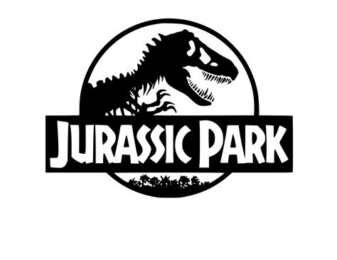 Jurassic Park Logo Vector Black White