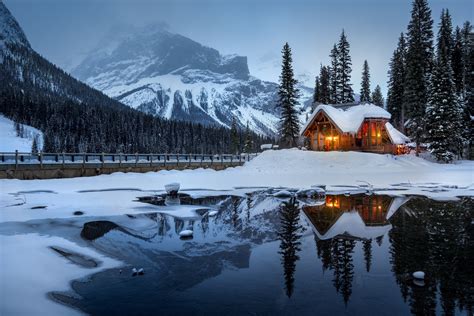 house, mountains, snow Wallpaper, HD Nature 4K Wallpapers, Images and Background - Wallpapers Den