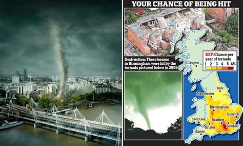 England is tornado capital of the world as there are more twisters per square mile | Daily Mail ...