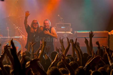 URIAH HEEP Concert at the Progresja Warsaw Poland Club on November 5, 2008 Editorial Photography ...