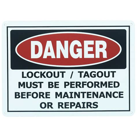 LOTO Signage - "Lock Out Tagout Before Maintenance or Repairs" - Next Day Safety