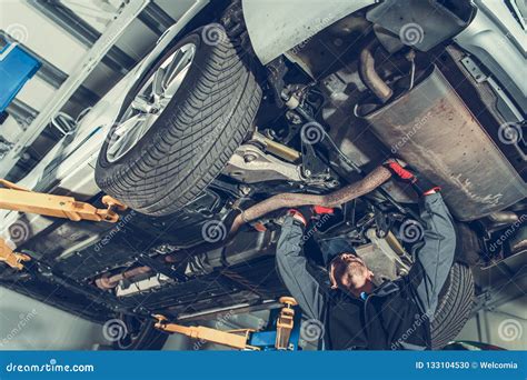 Automotive Mechanic Job stock photo. Image of muffler - 133104530