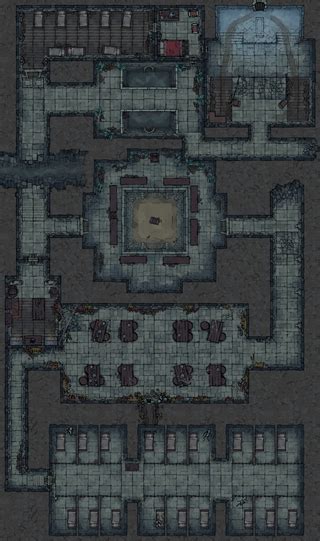 Prison Themed Dungeon [29x49]: Roll20 | Dnd world map, Dungeon maps, Fantasy map