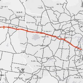 Map of the M4 Western Motorway in Sydney with the Blue Mountains at the ...