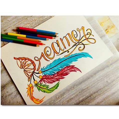 Dreamer 💛 #calligraphy #art #lettering #handlettering #artist # ...