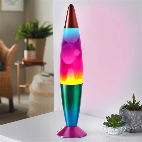 16" Rainbow Rocket Lava Lamp