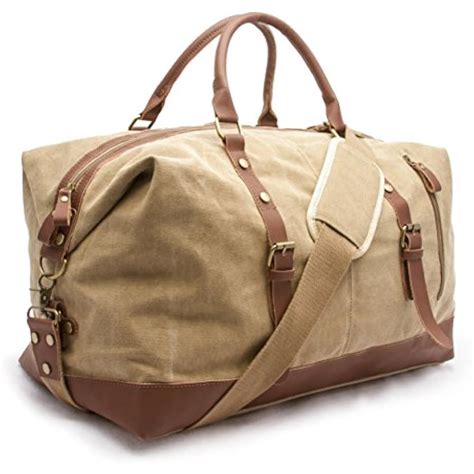 Vintage Canvas Duffle Bag - Classic Weekender Travel Duffel Duffels | eBay