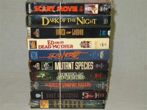 10 VINTAGE HORROR VHS TAPES