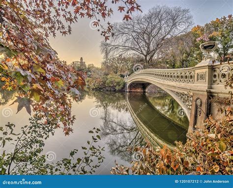 Bow bridge Central Park stock photo. Image of bridge - 120107212