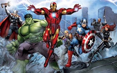 Download Tony Stark Iron Man Captain America Thor Nick Fury Hulk Black ...