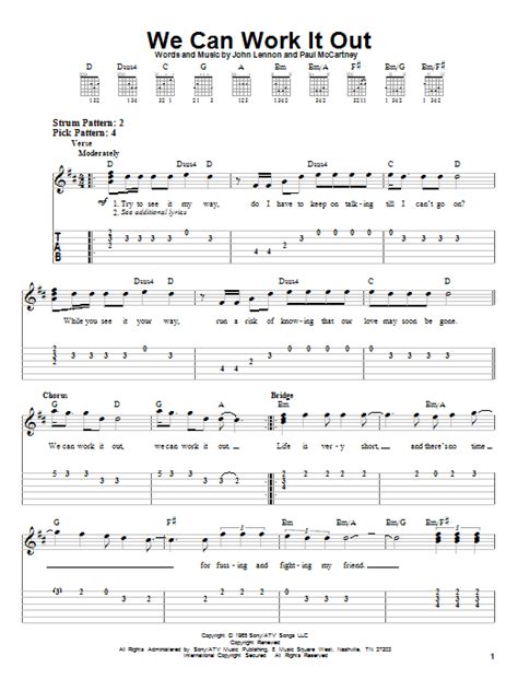 We Can Work It Out by Paul McCartney - Easy Guitar Tab - Guitar Instructor