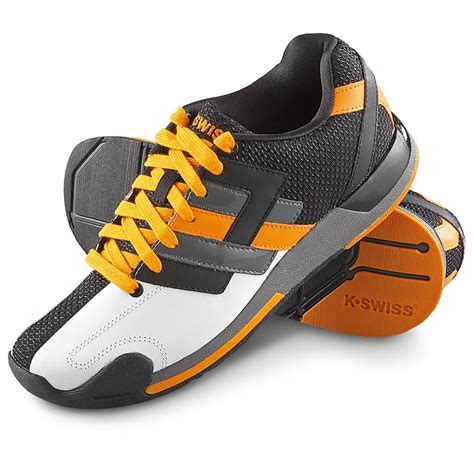 Men's K - Swiss® Kivor Mesh Shoes, White / Black / Orange - 158352 ...