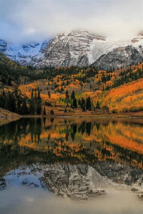 Fall Colors At Maroon Bells Colorado Photograph by Dan Sproul