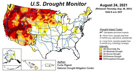 U.S. Drought Monitor Update for August 24, 2021 | National Centers for ...