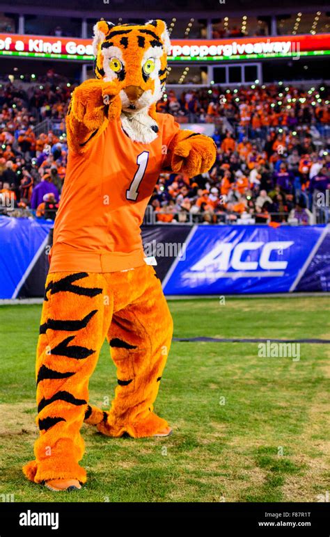 The Clemson Tiger mascot during the ACC College Football Championship ...