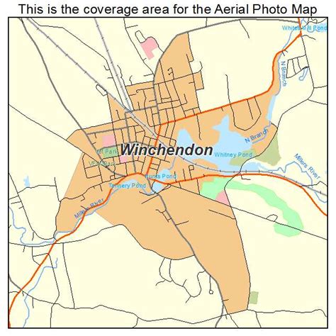 Aerial Photography Map of Winchendon, MA Massachusetts