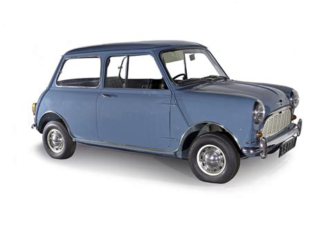 Morris Mini-Minor motor car, registration LS7717, blue with original black and grey seats and ...