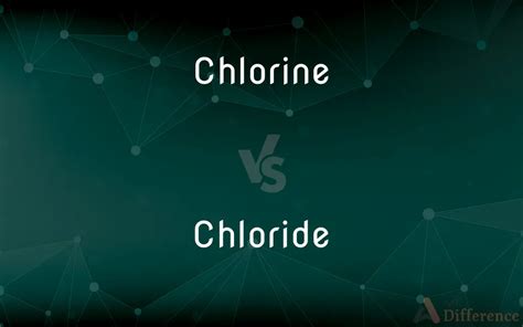 Chlorine vs. Chloride — What’s the Difference?