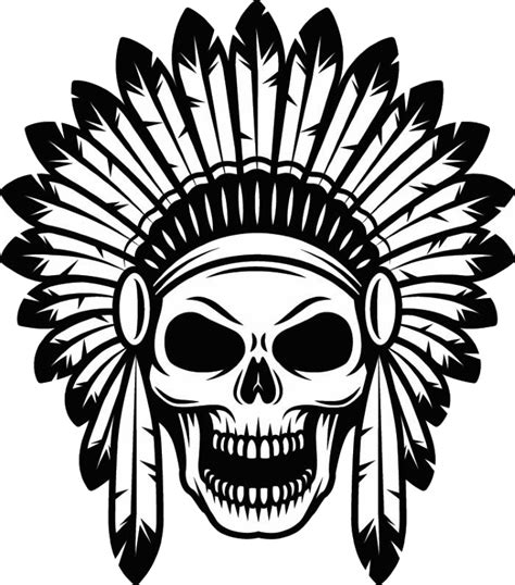 Skulls Transparent Native American - Native American Skull Logo Clipart ...