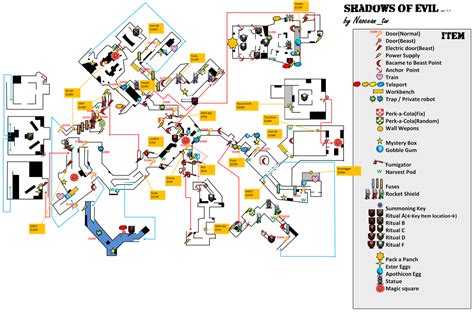 Map Of Shadows Of Evil - Maping Resources