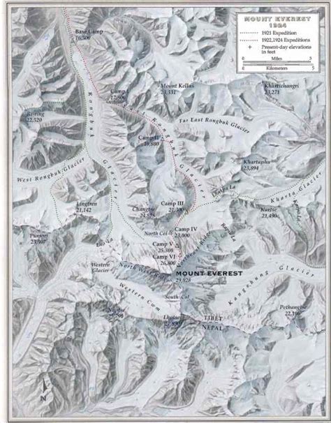 N. Everest Region Map