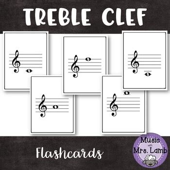 Treble Clef Flashcards by Music with Mrs Lamb | Teachers Pay Teachers