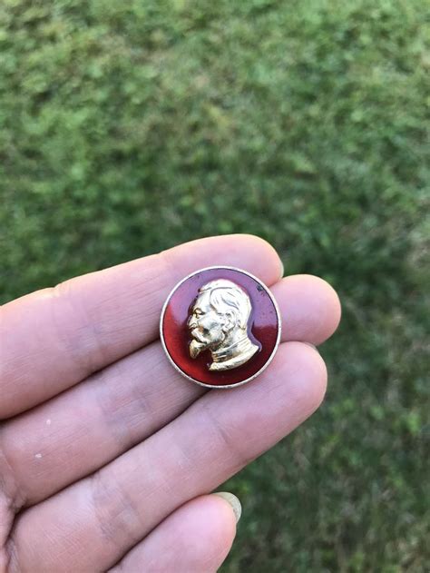 Vintage Soviet Pin USSR Communist Propaganda Felix Dzerzhinsky Russian Revolution Leader Vintage ...