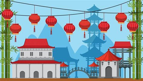 Chinese Building Vector Art, Icons, and Graphics for Free Download