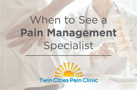 When to See a Pain Management Specialist | Twin Cities Pain Clinic