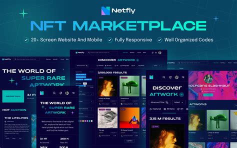 Netfly - NFT Marketplace Tailwind Template