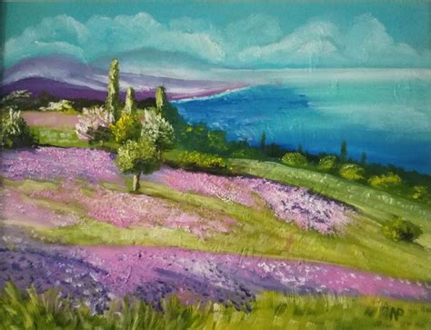 Lavender Field Painting at PaintingValley.com | Explore collection of ...